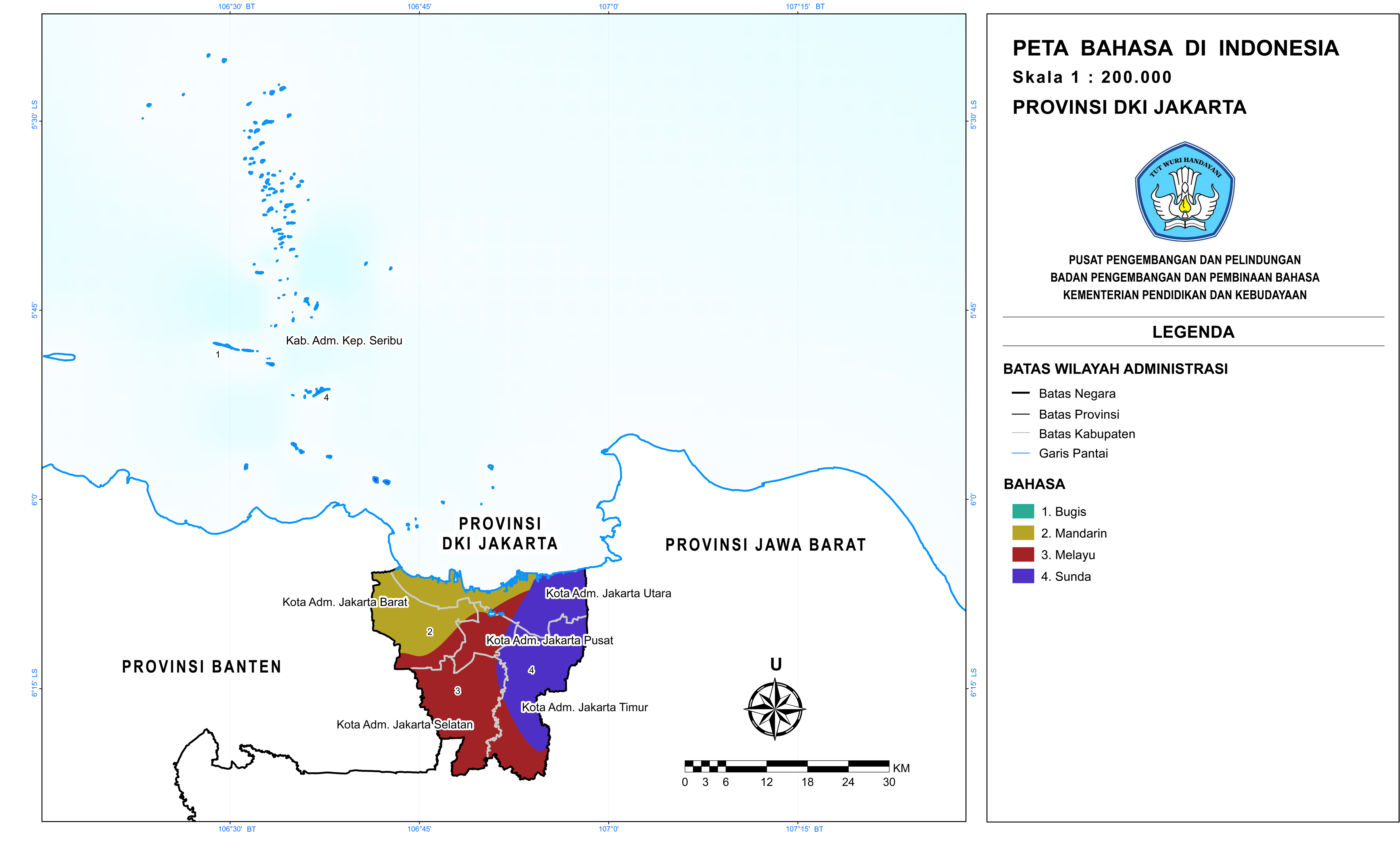 Provinsi DKI Jakarta - Peta Bahasa