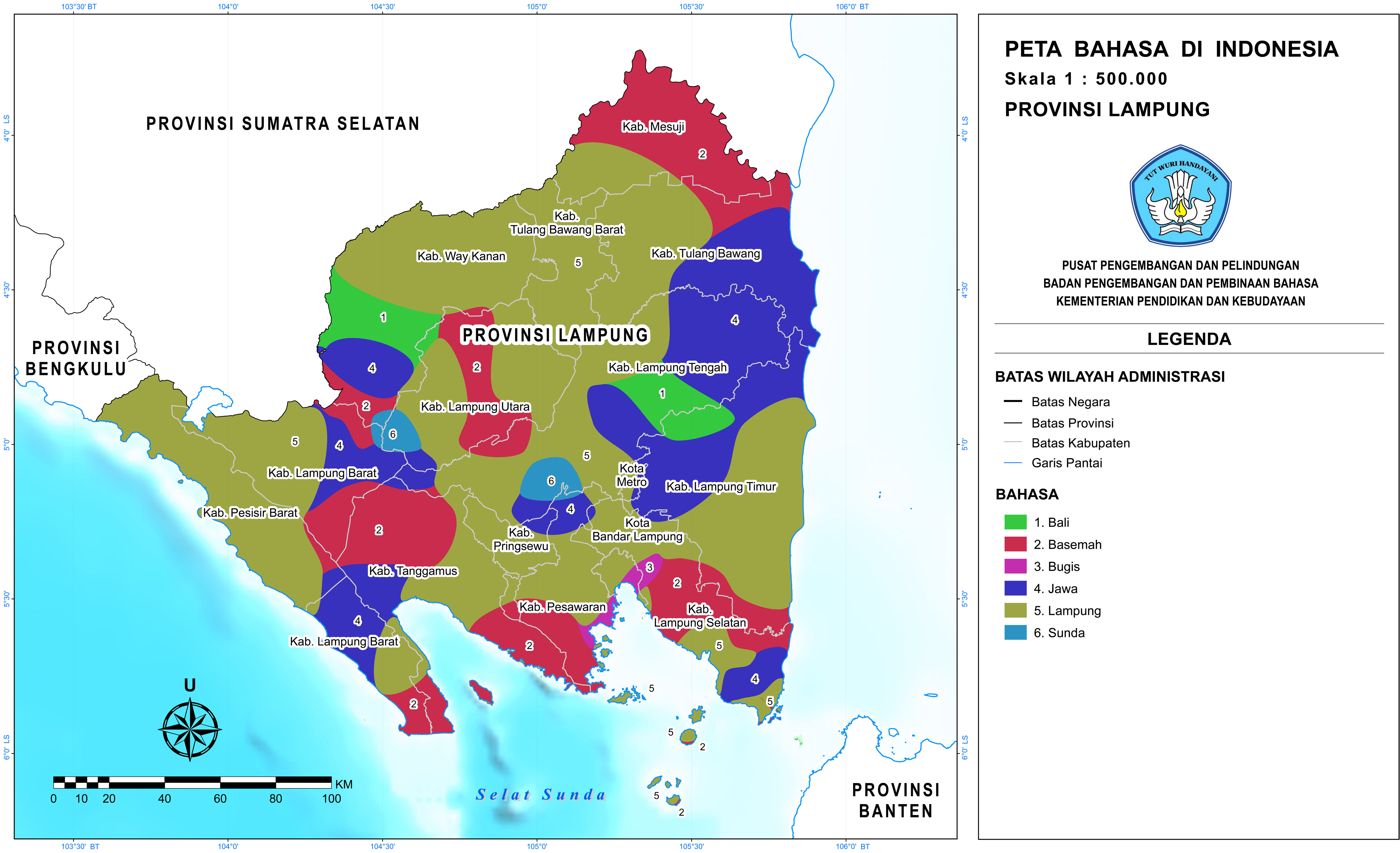 Peta Wilayah Provinsi Lampung Ujp Ucoz A 4 Letak Geografis Provinsi Lampung Memiliki Luas 35 376 50 Kma Dan Terletak Di Antara 105a 45 Bahasa Sunda Bahasa Bali Bahasa Pdf Document