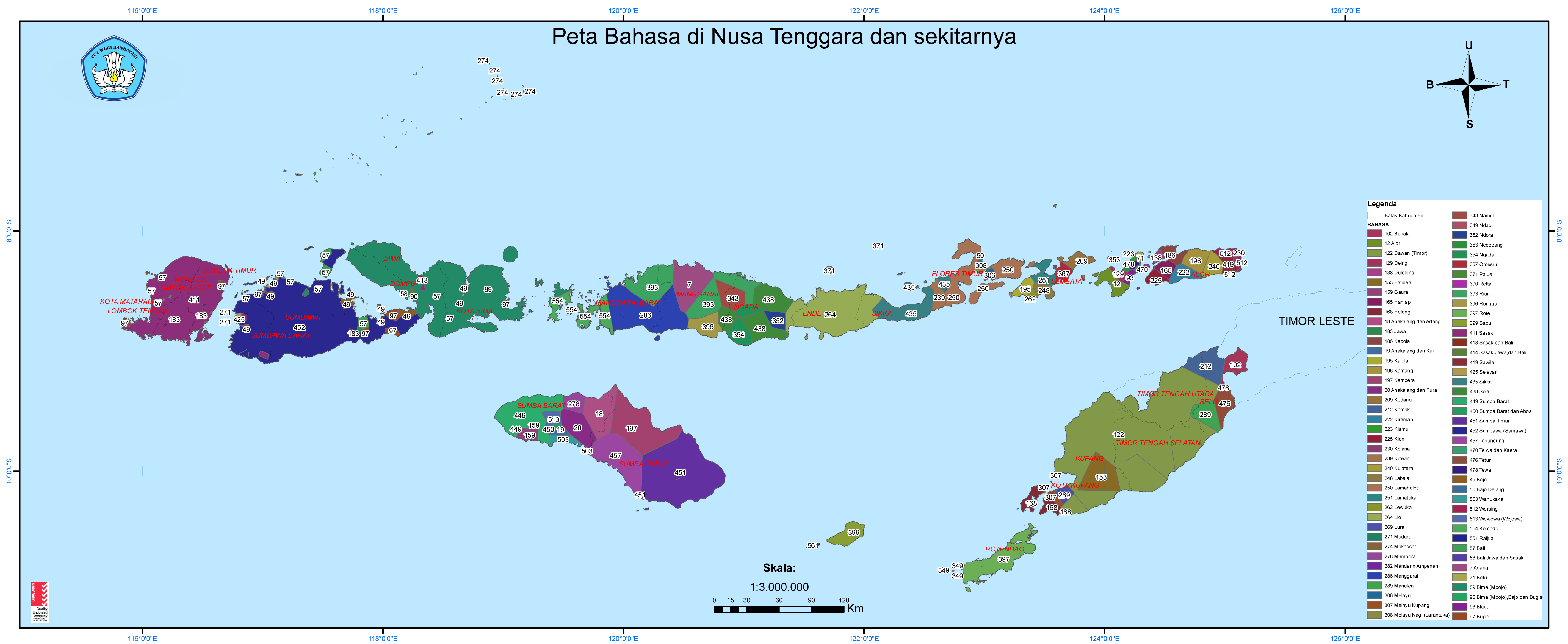 Nusa Tenggara Timur Peta Bahasa